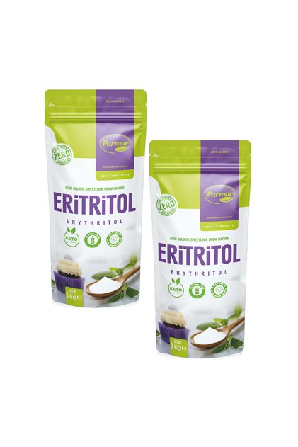 Eritritol Kristal 1kg 2 Paket / Ketojenik Vegan Diyete Uygundur