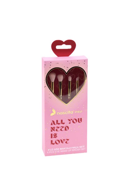 Love Göz Makyaj Fırça Seti 4'lü NASBRUSHSET114