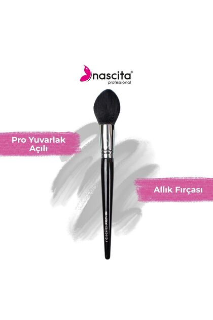 Pro Yuvarlak Açılı Allık Makyaj Fırçası NASBRUSH0255