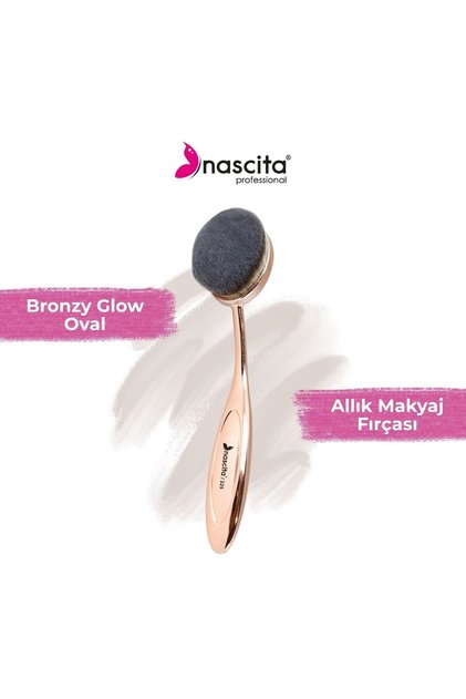 Bronzy Glow Oval Allık Makyaj Fırçası NASBRUSH0225