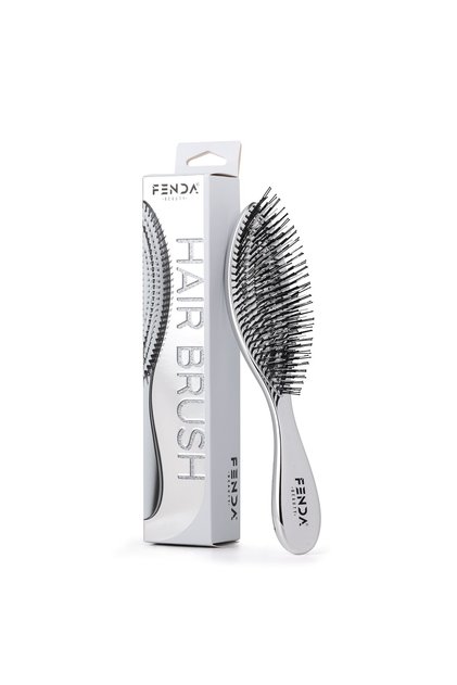 Professional 4 Pin Narrow Head Silver Hair Brush Fndfpro00005Sl