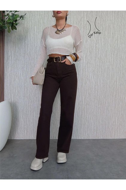 Bitter Brown Straight Orj Jeans