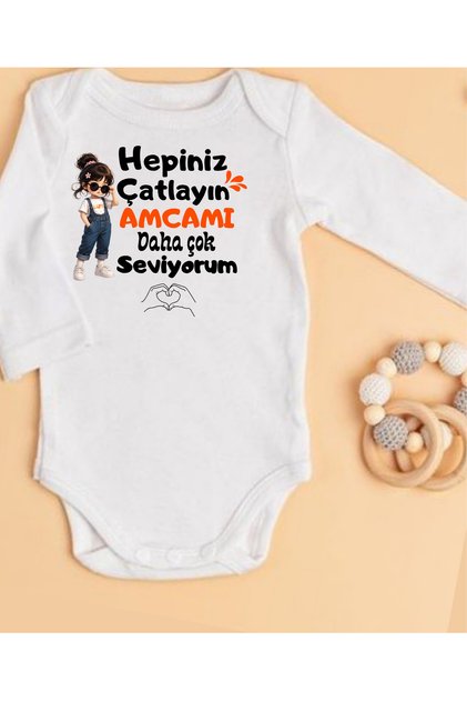 Uncle Written Baby Bodysuit 100% Cotton 69