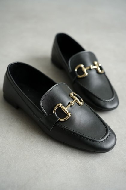 Women's Pixo Flat Sole Ballet Flats - Black-Leather