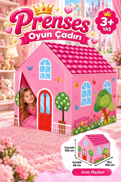 Prenses Sarayı Açılabilir Pencereli Oyun Çadırı