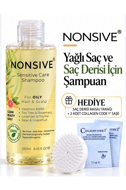 Type 3 Yağlı Saçlar Için Arındırıcı-Kepek Karşıtı Sülfatsız Şampuan