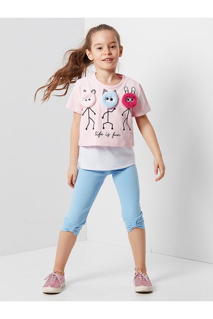 Life Is Fun Girl's T-shirt Tights Set