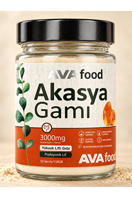 Akasya Gamı Prebiyotik Lif Kaynağı Saf Temiz İçerik 150 gram Ava Vitamin Food