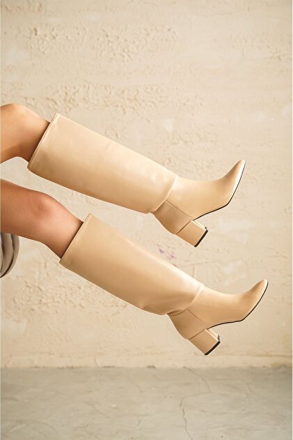 Women's Akel Above Knee Boots - Nude
