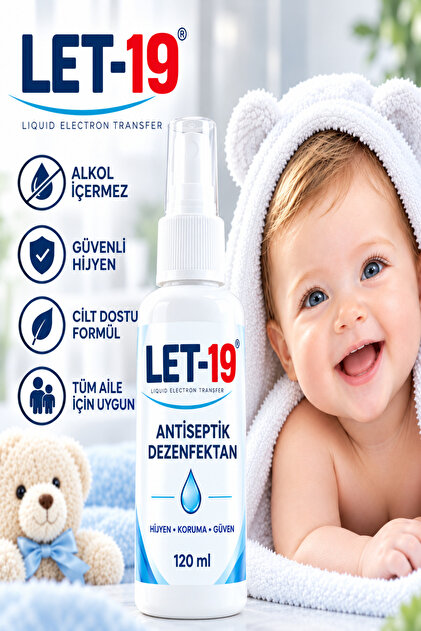Let 19 Hipokloröz Dezenfektan ve Antiseptik – Alkolsüz Sprey 120 ml
