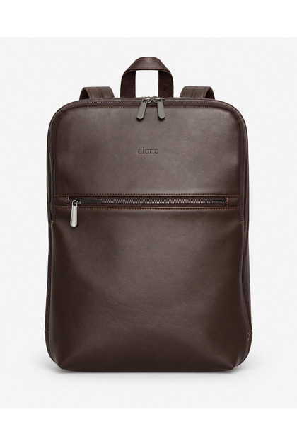 Laptop Backpack | 1027 Brown Vegan Leather Computer Bag