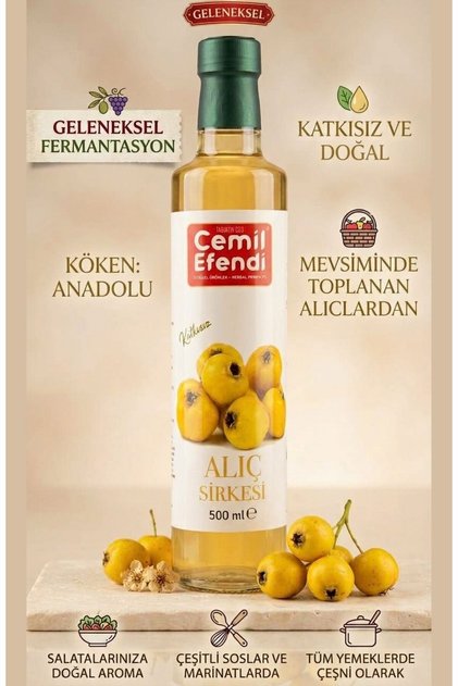 Alıç Sirkesi 500 ml Katkısız – Doğal Ve Saf