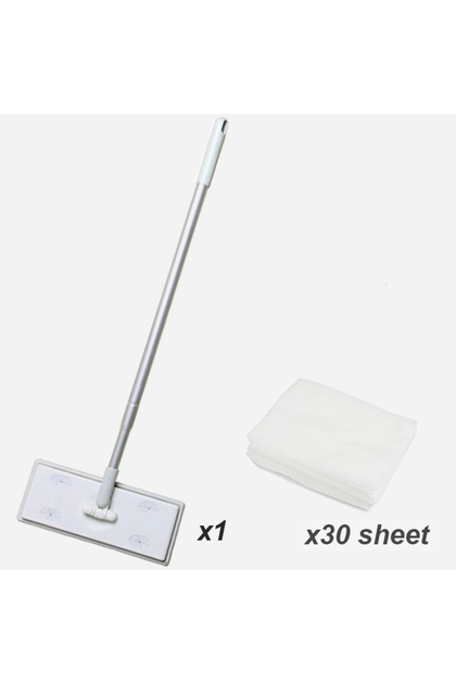 mop and paper towel Home Electrostatic Dust Collector Mop Foldable 51.2 In Long Handle with Disposab