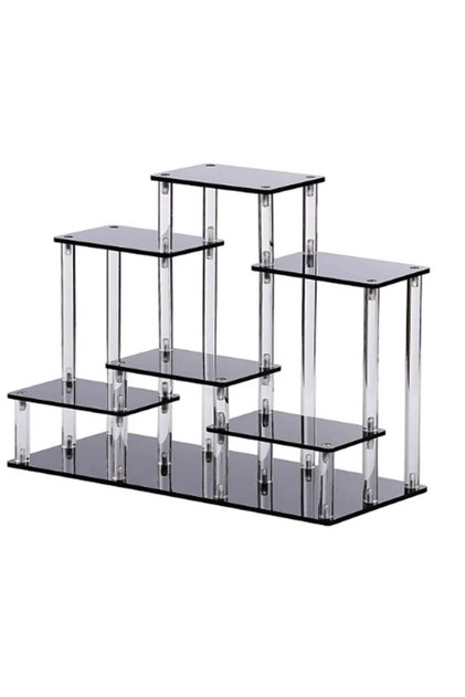 black Acrylic Display Stand Transparent Handheld Blind Box, Suitable For, Doll Toys, Cosmetics, Dess