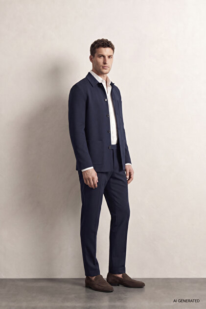 Ds Damat Comfort Navy Blue Sports Suit