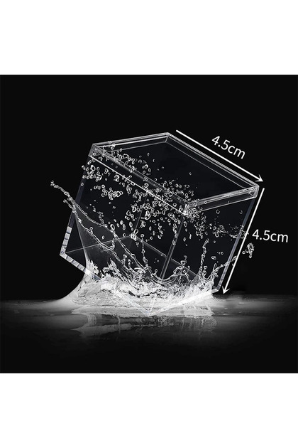 As Photos 4.5x 4.5 12pcs 12 PCS Transparent Acrylic Boxes With Cover Plastic Organizer Gift Packing