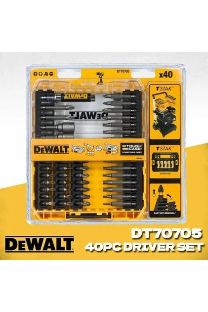 DEWALT DT70705 DEWALT DT70705 Screwdriver Bit Set in Heavy Duty Case 40 Pieces Cordless Drill Driver