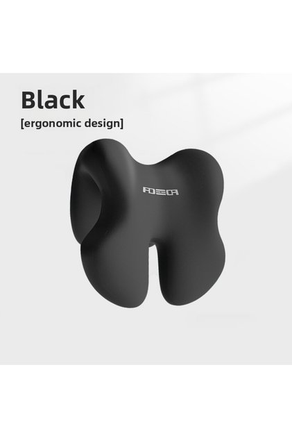 25x25x18cm BLACK Memory Foam Office Chair Head Support Pillow for Computer Chairs Adjustable Headres