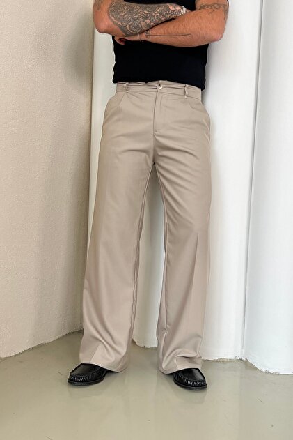 Korean Style Loose Trousers Cream