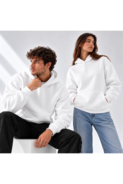 Unisex Yarım Fermuarlı Sweatshirt