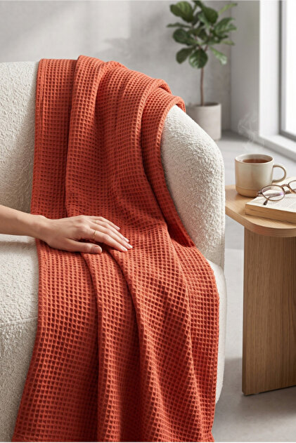 Aura 100% Cotton Waffle Sofa Cover Armchair Cover 160X235