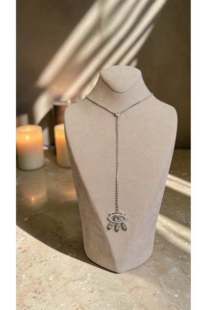 Vip Model Steel Y Necklace with Hollow Eye Figure