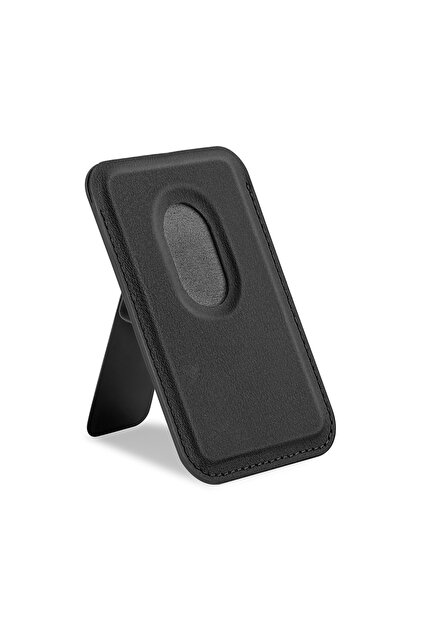 iPhone 12 13 14 15 16 17 18 Plus Pro Max Compatible High-Quality Phone Back Card Holder Foldable Strong Magnetic Grip Stand Leather Magsafe Wallet - Burgonya Wallet