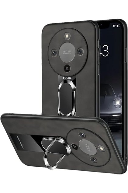 جراب متوافق مع هاتف Honor X9d 5G مع لوحة معدنية مدمجة على الظهر ومسند [يدعم المغناطيس]