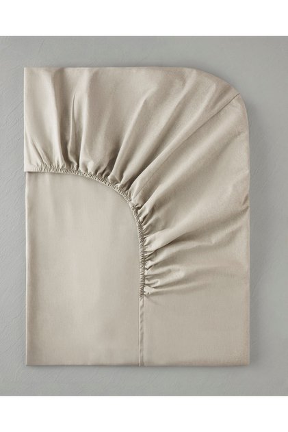 Pure Pamuk Tek Kişilik Plus Lastikli Çarşaf 120x200 cm Fildişi
