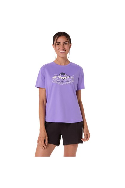 FUJITRAIL LOGO SS TOP Kadın Black Berry/Purple Kısa Kollu Tshirt 2012D432-500