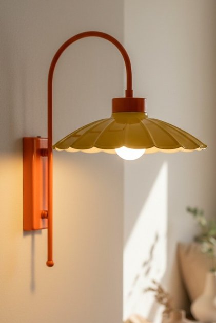 Risso Yellow Single Orange Body Sconce Living Room Kitchen Hallway Cafe Boutique Lamp Lighting
