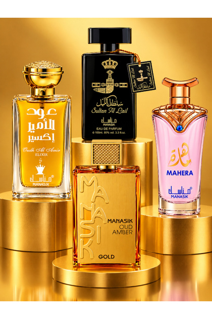 Σετ 4 Αραβικών Αρωμάτων Unisex 4x100 ml – Oudh Al Amir Elixir , Sultan Al-Lail , Mahera , Oud Amber Gold