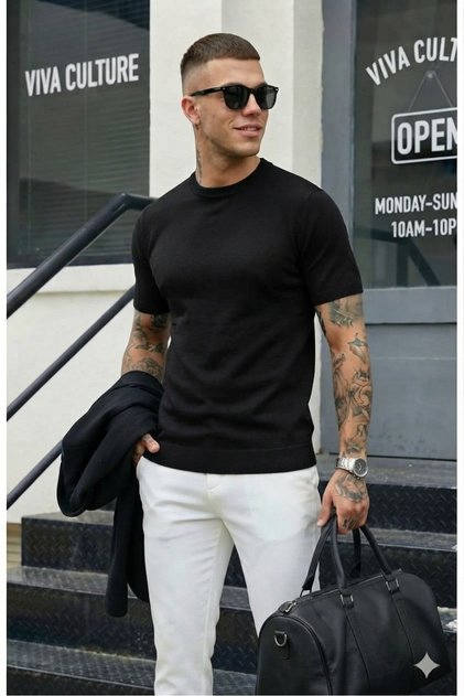 Sow 100% Cotton Knitwear T-Shirt 2305