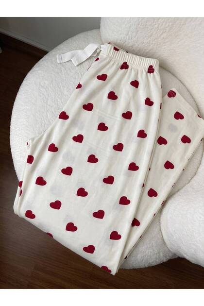 Women's Red Heart Soft Fabric Pajama Bottoms