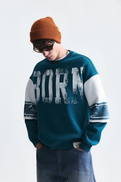 Oversize Double Sleeve Sweatshirt