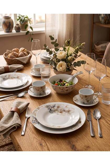 White Round Dinner Set (30 Piece)