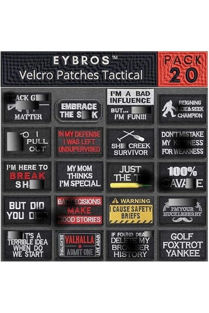 Tactical Morale Patch, 20 Bundle-Set, Military Patches Funny for Backpacks Hat Army Gears Etc.