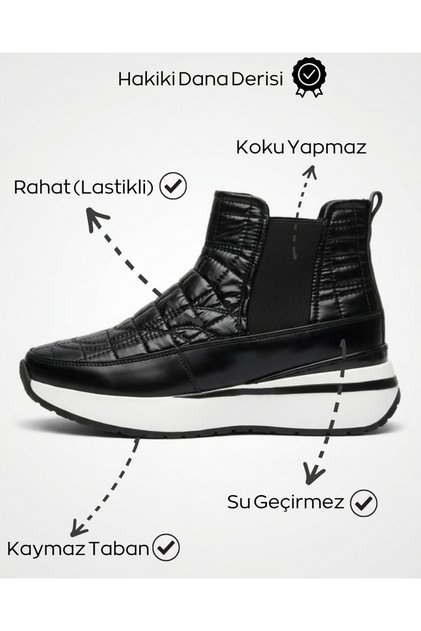 - ÖB002 EVA TABAN LASTİKLİ HAKİKİ DERİ BOT