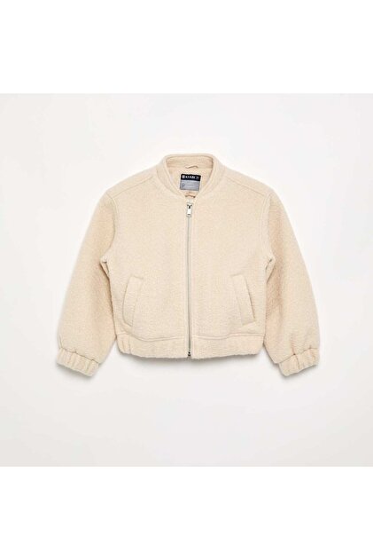 Faux Wool Jacket Beige