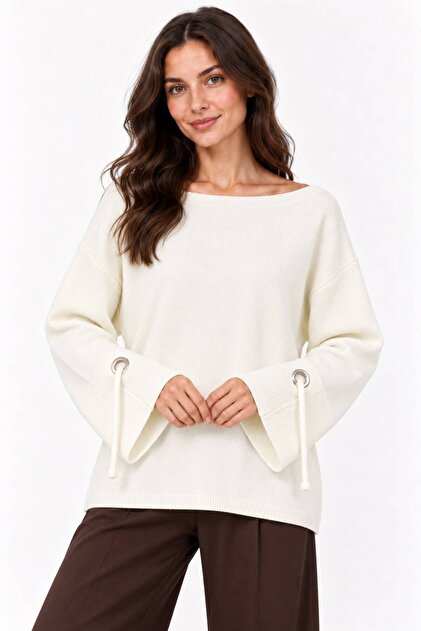 Kayık Yaka Sleeveless Knitwear Sweater