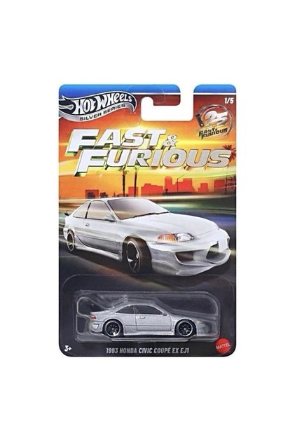Silver Series Fast & Furious 25. Year 1993 Honda Civic Coupe Ej1 Model Car 1/5