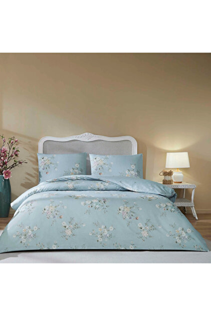 New Season Ranforce Double Duvet Cover Set Luciana Blue
