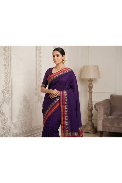 Chettinadu cotton/Kanchi cotton saree