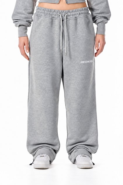 Winter Cotton Embroidered Premium Adjustable Cuffed Baggy Sweatpants - E234
