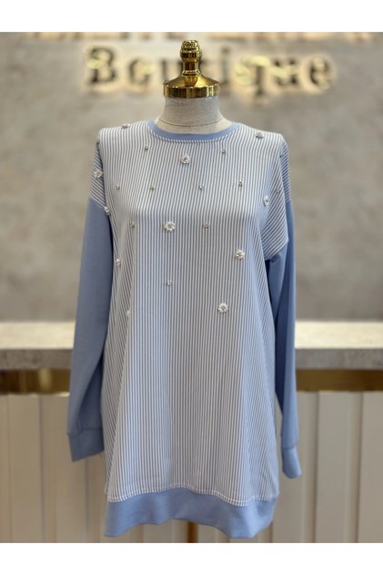 FUAT GÜRŞEN FG-26Y5363-M Mavi Renk Tunik