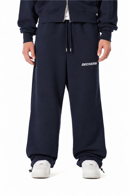 Winter Three-Thread Cotton Embroidered Premium Adjustable Cuffed Baggy Sweatpants - E233