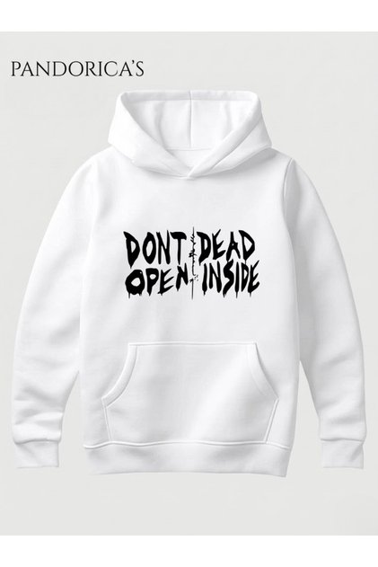 The Walking Dead Design Printed 100% Cotton 3 Thread Winter Hooded Kangaroo Pocket Basic Sweatshirt (Hoodie)