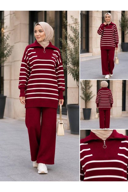 Winter Sweater and Pants Hijab Tricot Set 1611