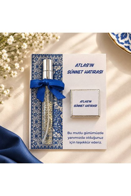 Kişiye Özel Sünnet Hatırası Kolanya ve Çikolata Hediyelik 50ADET
