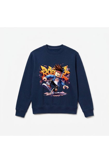 Roblox printed premium crew neck long sleeve sweatshirt